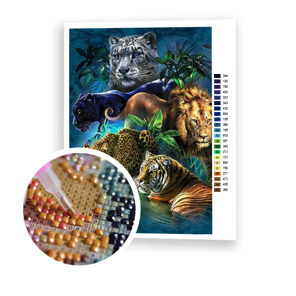 Diamond Painting Wild Cats
