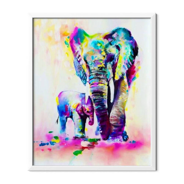 Colored Elephants Diamond Painting - 1