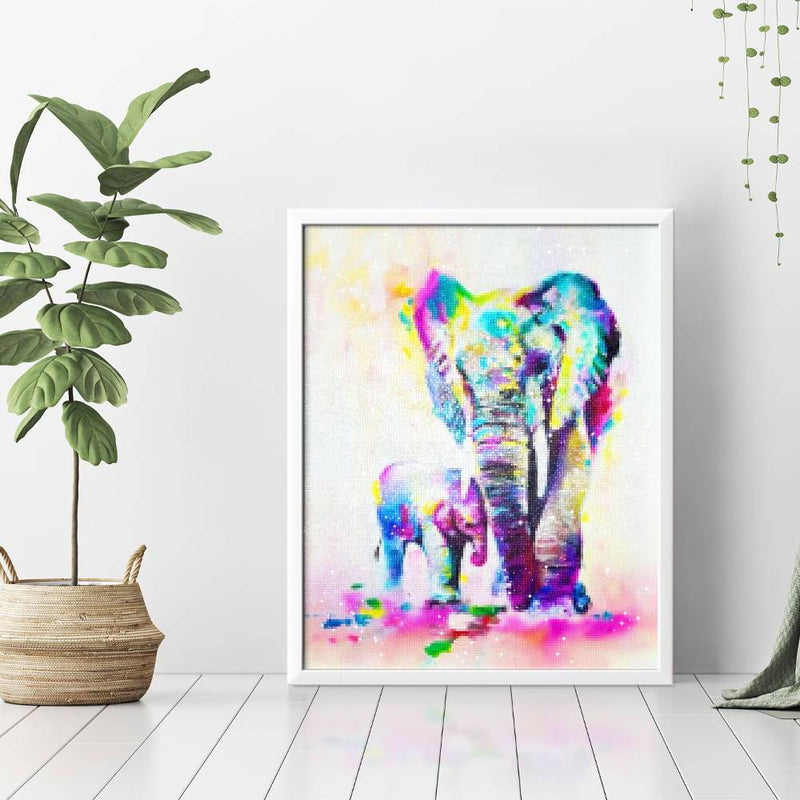Colored Elephants Diamond Painting - 3