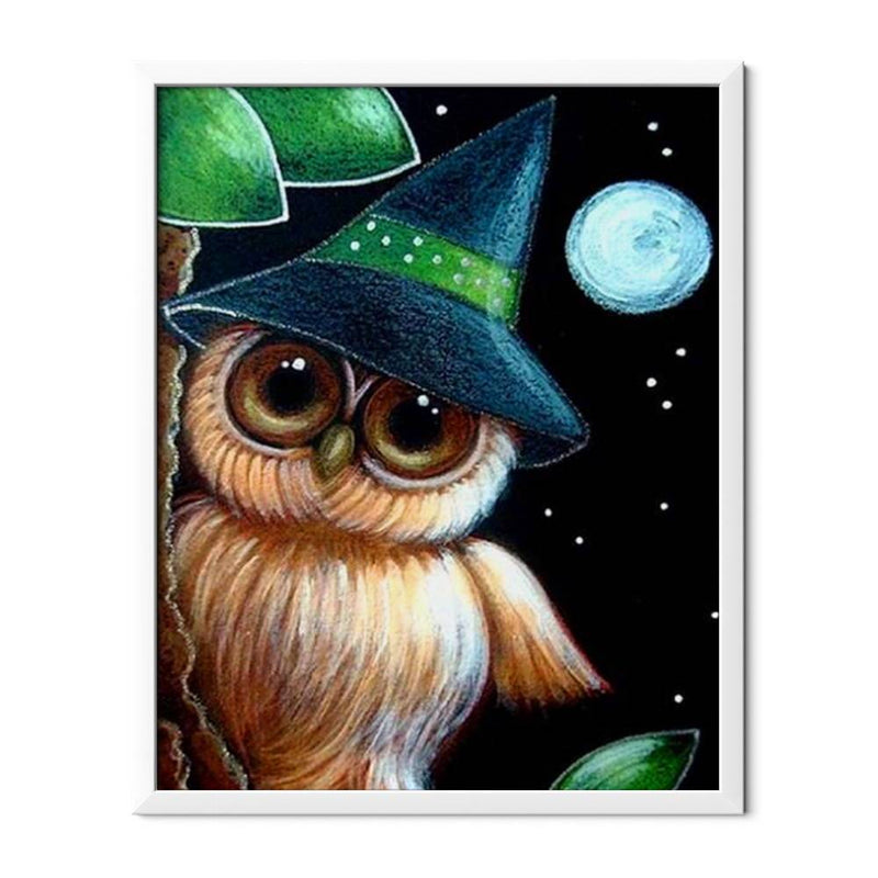 Owl Wearing Hat Diamond Painting - 1