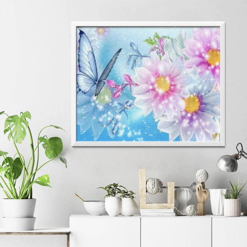 Butterly & Flowers Diamond Painting - 3