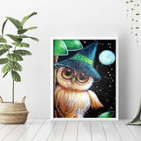 Owl Wearing Hat Diamond Painting - 3