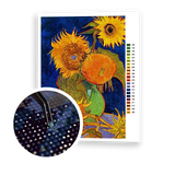 Diamond Painting Sunflowers On Blue