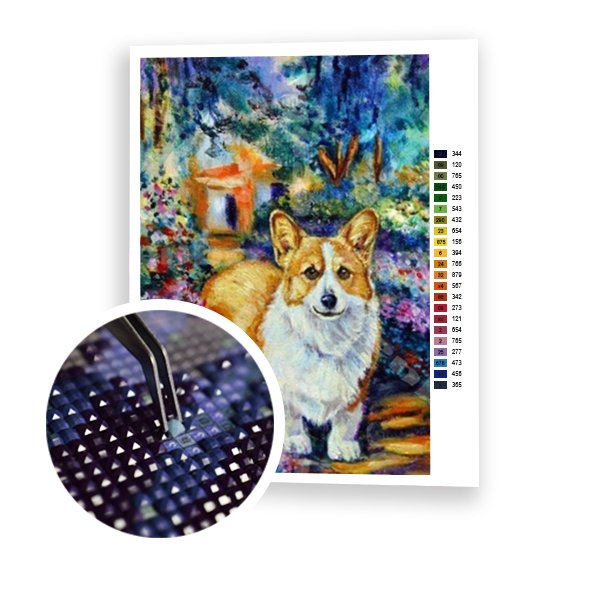 Diamond Painting Corgi Dog