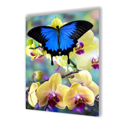 Butterfly And Orchid Diamond Painting - 1