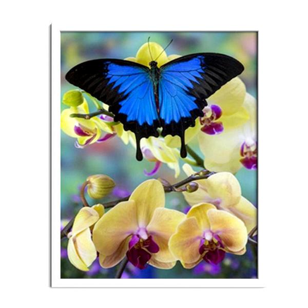 Butterfly And Orchid Diamond Painting - 3