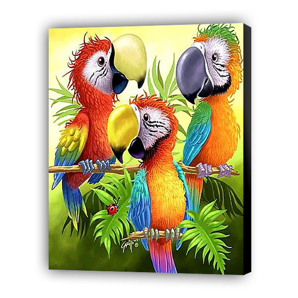 Cartoon Parrots