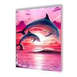 Dolphins In The Sunset Diamond Painting - 1