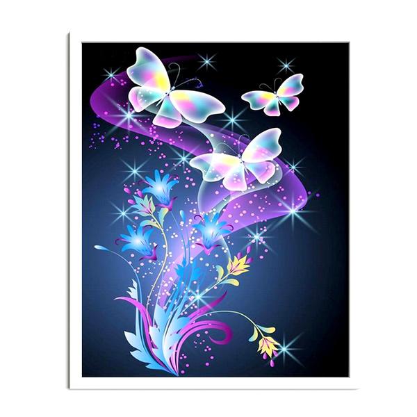 Flowers And Butterfly Diamond Painting - 2