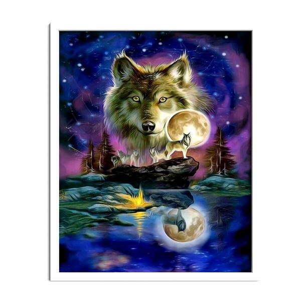 Moonlight Wolf Diamond Painting - 2