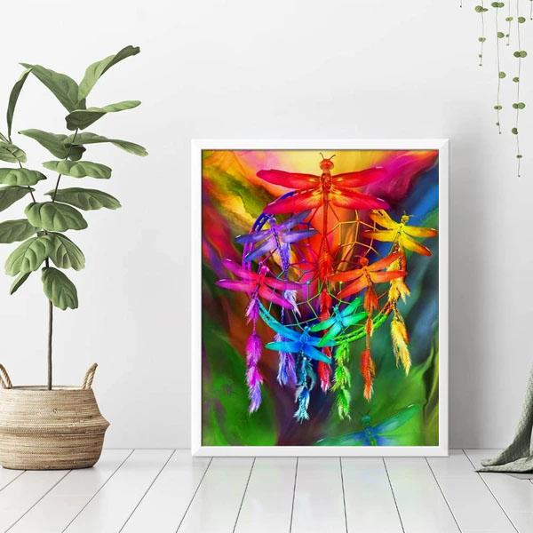 Rainbow Dragonfly Diamond Painting - 3