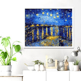 Starry Night Over the Rhone Van Gogh Diamond Painting - 3