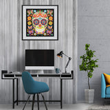 Diamond Painting Glowing laughing skull