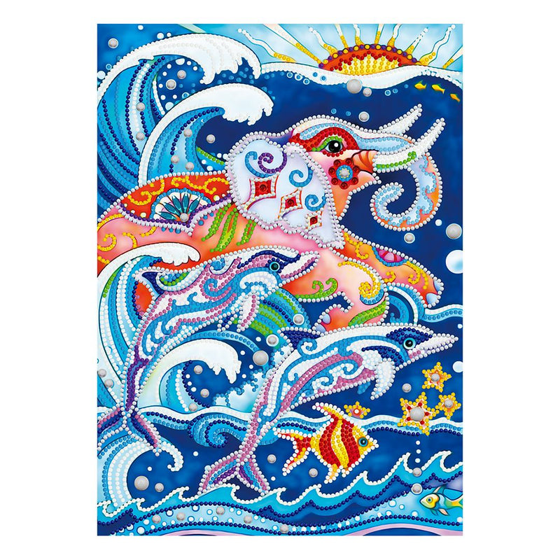 Diamond Painting Glowing elephant with dolphins