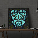 Diamond Painting Glowing multicolored butterfly