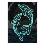 Diamond Painting Glowing dolphins