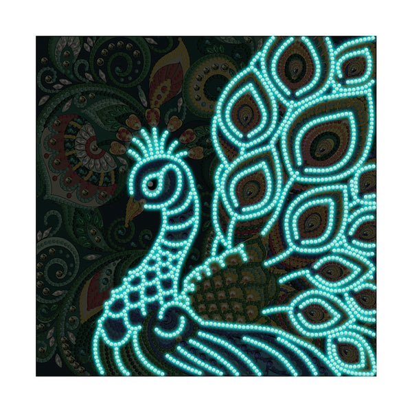 Diamond Painting Glowing peacock