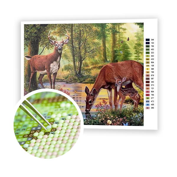 Diamond Painting Deers in the Forest