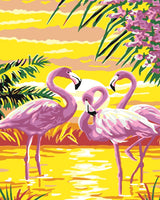 Bright flamingos