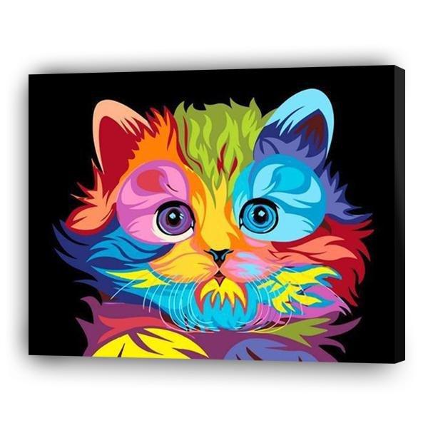 Colorful kitten