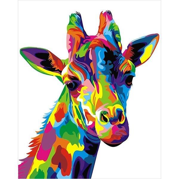 Colorful giraffe