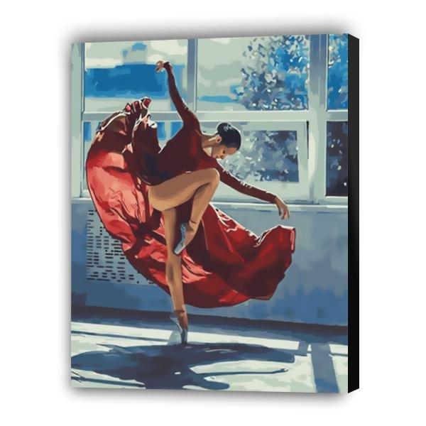 The ballerina in red