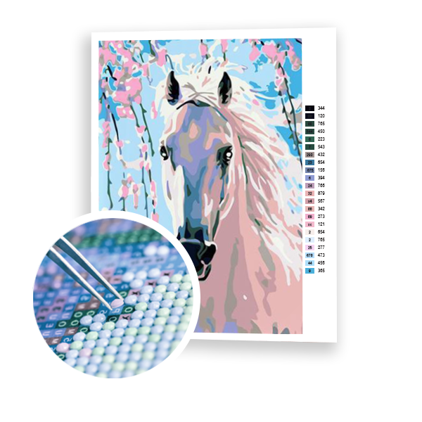 Diamond Painting White Horse